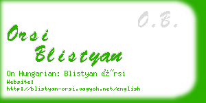 orsi blistyan business card